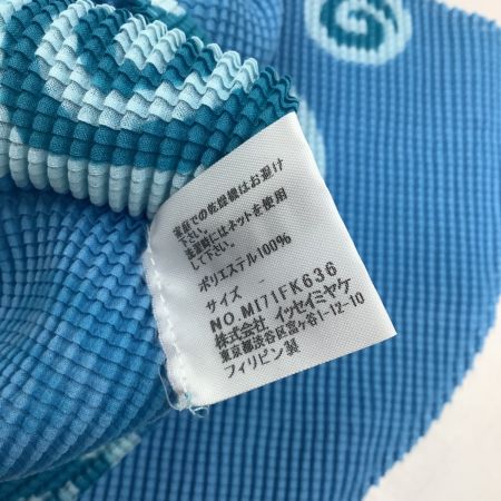  ISSEY MIYAKE イッセイミヤケ ワッフルプリーツ カットソー 和柄 渦巻 MI71FK636 スカイブルー