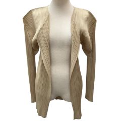ISSEY MIYAKE イッセイミヤケ PLEATS PLEASE   カーディガン SIZE 3 PP05-JO001 ベージュ Bランク