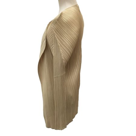 ISSEY MIYAKE イッセイミヤケ PLEATS PLEASE   カーディガン SIZE 3 PP05-JO001 ベージュ