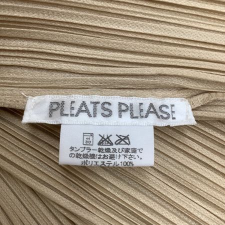 ISSEY MIYAKE イッセイミヤケ PLEATS PLEASE   カーディガン SIZE 3 PP05-JO001 ベージュ