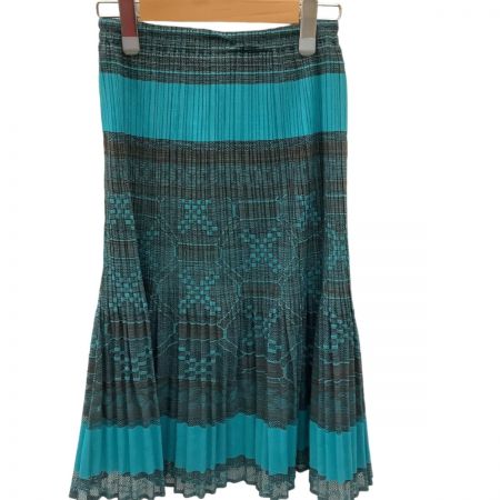  ISSEY MIYAKE イッセイミヤケ PLEATS PLEASE スカート  SIZE 3 PP22-JG837 ターコイズブルー