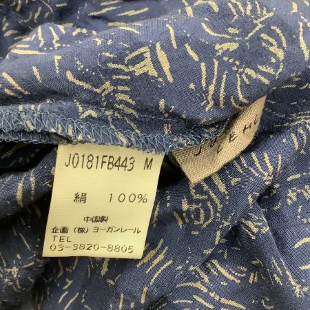  JURGEN LEHL ヨーガンレール レディース カットソー 総柄 SIZE M ネイビー