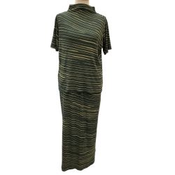 ♪♪ JURGEN LEHL ヨーガンレール レディース   セットアップ スカート カットソー SIZE M  グリーン Bランク