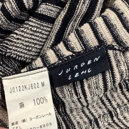  JURGEN LEHL ヨーガンレール レディース カーディガン SIZE M ベージュ×ブラック