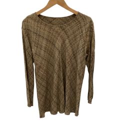 ♪♪ JURGEN LEHL ヨーガンレール レディース カットソー SIZE M モザイク柄 ブラウン Bランク