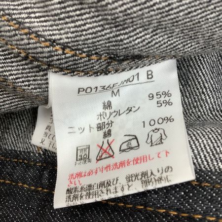  PINK HOUSE ピンクハウス レア デニムジャケット SIZE M レース編み イチゴ 白花 襟付き ブラック