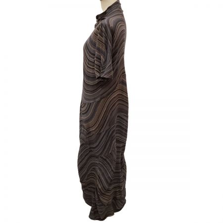  JURGEN LEHL ヨーガンレール ワンピース SIZE M 縞パッチワーク  パープル