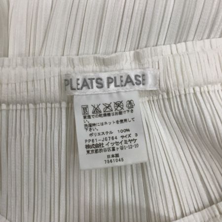  ISSEY MIYAKE イッセイミヤケ PLEATS PLEASE 変形 スカート SIZE 3 PP61-JG764 ホワイト