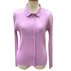 ♪♪ ISSEY MIYAKE イッセイミヤケ PLEATS PLEASE シャツ  SIZE 3 PP21-JJ405 バイオレット Bランク