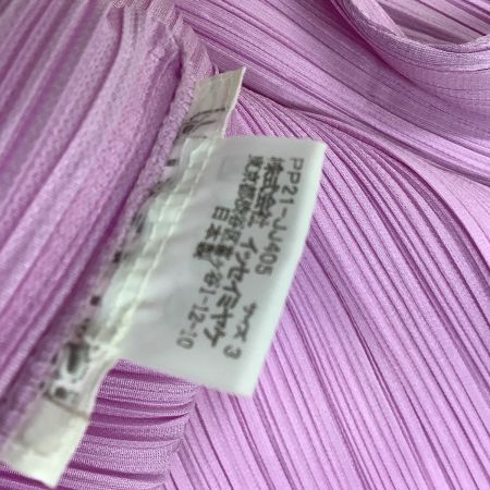  ISSEY MIYAKE イッセイミヤケ PLEATS PLEASE シャツ  SIZE 3 PP21-JJ405 バイオレット