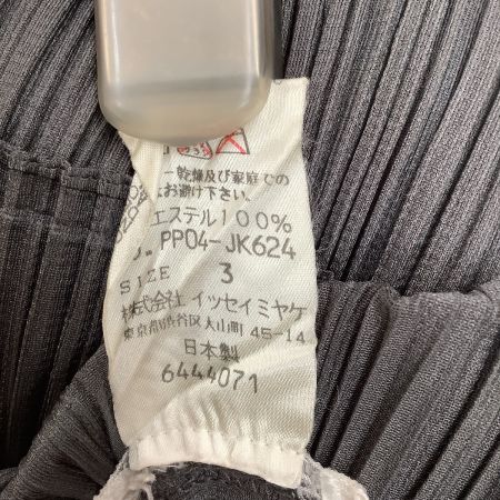  ISSEY MIYAKE イッセイミヤケ PLEATS PLEASE シャツ  SIZE 3 PP04-JK624 グレー