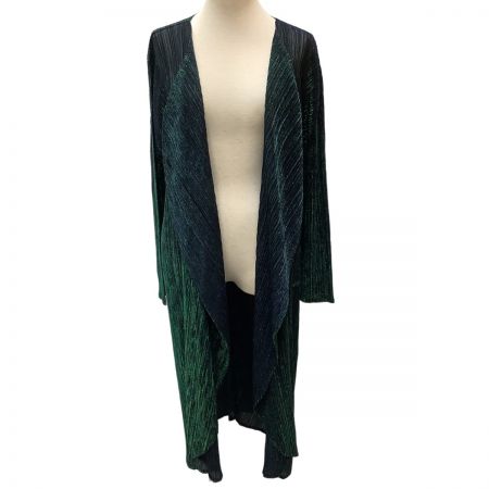  ISSEY MIYAKE イッセイミヤケ PLEATS PLEASE  カーディガン ラメ SIZE 3 PP83-JA713 パープル