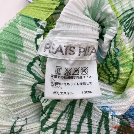 ISSEY MIYAKE イッセイミヤケ PLEATS PLEASE ノースリーブワンピース ボタニカル柄 変形 PP71-JH786