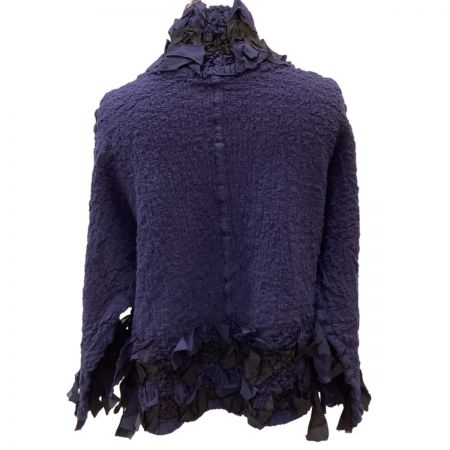  me ISSEY MIYAKE イッセイミヤケ ミー ジャケット フリル MI84FD641 パープル