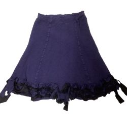 ♪♪ me ISSEY MIYAKE イッセイミヤケ ミー スカート フリル MI84FG651 パープル Bランク