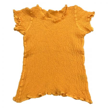  me ISSEY MIYAKE 半袖カットソー フリル MI32FK419 オレンジ