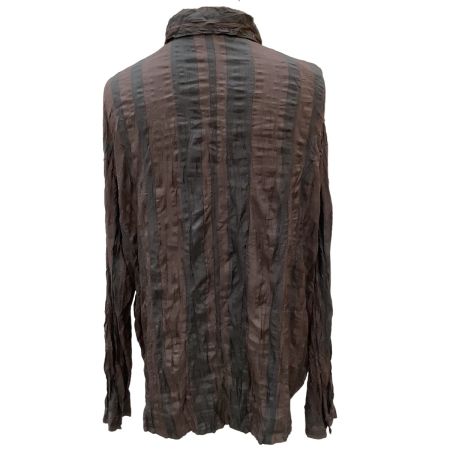 ISSEY MIYAKE イッセイミヤケ シワ加工 シャツ SIZE 2 IM14FJ927 ブラウン
