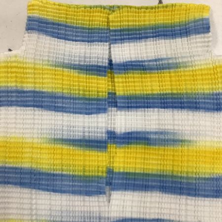  ISSEY MIYAKE イッセイミヤケ カットソー ボーダー SIZE 2 IM22FJ820 イエロー×スカイブルー×ホワイト