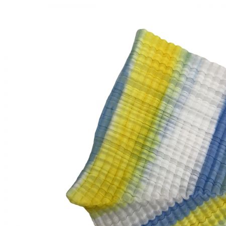  ISSEY MIYAKE イッセイミヤケ カットソー ボーダー SIZE 2 IM22FJ820 イエロー×スカイブルー×ホワイト