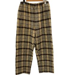 ♪♪ ISSEY MIYAKE PERMANENTE イッセイミヤケ パンツ チェック SIZE 3 PE73-FF207 ベージュ Bランク