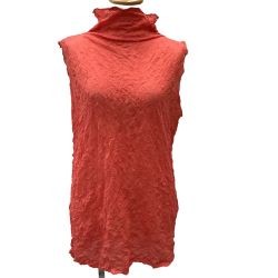 ISSEY MIYAKE イッセイミヤケ シワ加工 ノースリーブカットソー SIZE L IM82-JJ502 オレンジ Bランク