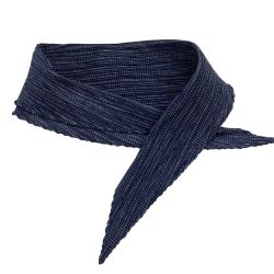 ♪♪ ISSEY MIYAKE イッセイミヤケ PLEATS PLEASE スカーフ 転写柄  SIZE 3 ネイビー Bランク