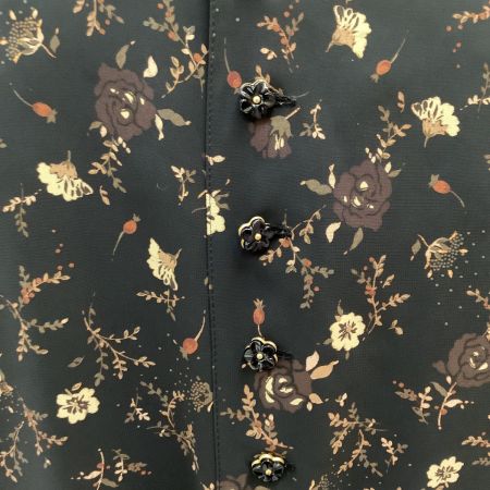  PINK HOUSE ピンクハウス ワンピース ピコフリル 花柄 シフォン レース リボン ブラック