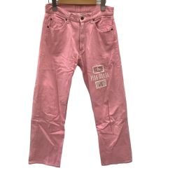 PINK HOUSE ピンクハウス パンツ ワッペン SIZE L ピンク Bランク