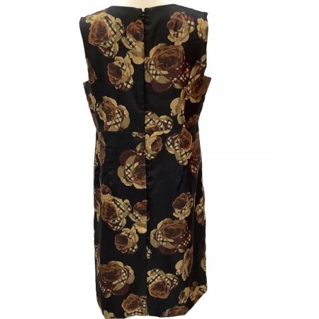  DAKS ダックス レディース ワンピース 花柄 チェック SIZE 40 ブラック