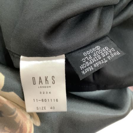  DAKS ダックス レディース ワンピース 花柄 チェック SIZE 40 ブラック