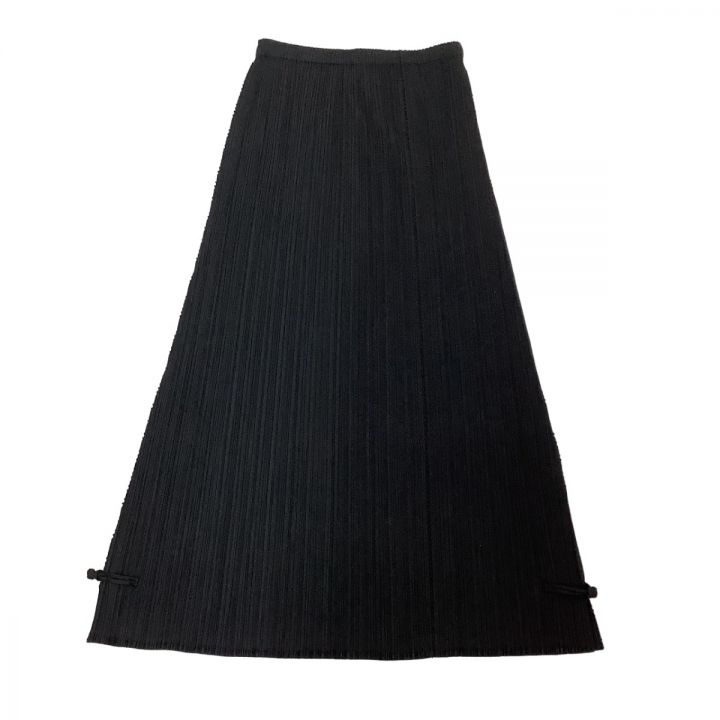 ISSEY MIYAKE イッセイミヤケ PLEATS PLEASE スカート チャイナ風 SIZE 4 PP41-JG166  ブラック｜中古｜なんでもリサイクルビッグバン