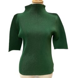 ♪♪ ISSEY MIYAKE イッセイミヤケ PLEATS PLEASE 半袖カットソー SIZE 3 PP33-FK353 グリーン Bランク