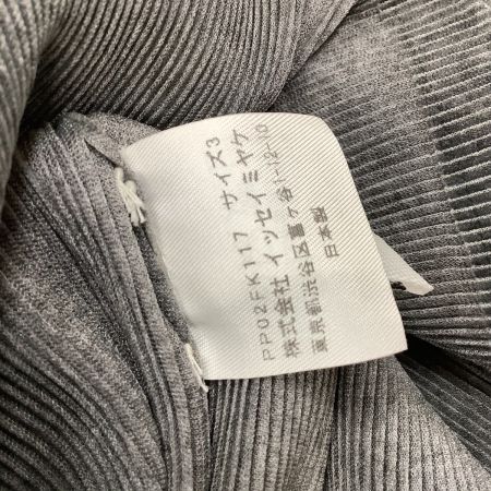  ISSEY MIYAKE イッセイミヤケ PLEATS PLEASE 半袖カットソー SIZE 3 PP02FK117 グレー