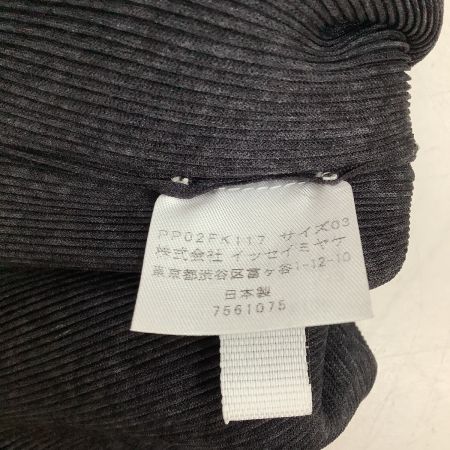  ISSEY MIYAKE イッセイミヤケ PLEATS PLEASE 半袖カットソー SIZE 3 PP02FK117 ブラック