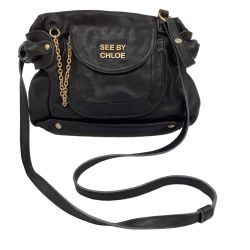 ♪♪ see by chloe シーバイクロエ レディース ショルダーバッグ レザー ブラック Bランク