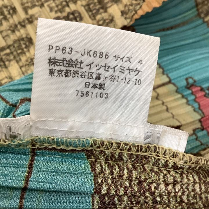 ISSEY MIYAKE イッセイミヤケ PLEATS PLEASE カットソー 風景 SIZE 3 PP63-JK686  ベージュ｜中古｜なんでもリサイクルビッグバン