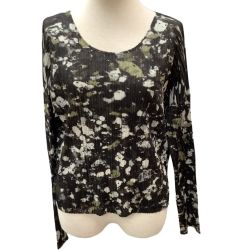 ISSEY MIYAKE イッセイミヤケ PLEATS PLEASE カットソー 総柄 SIZE 3 PP96-JK023 カーキ Bランク