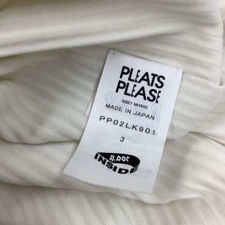 ISSEY MIYAKE イッセイミヤケ 変形カットソー  フリンジ SIZE 3 PP02LK901 ホワイト