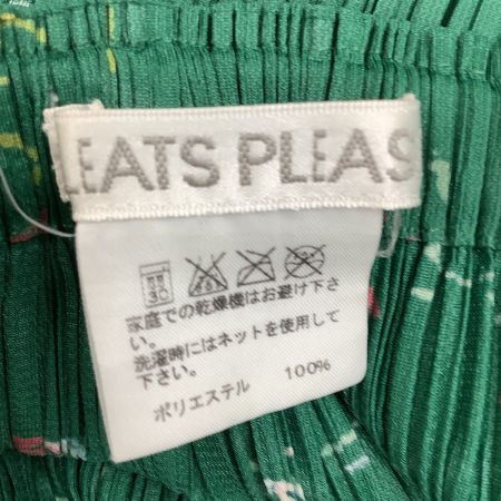 ISSEY MIYAKE イッセイミヤケ PLEATS PLEASE スカート 黒板柄 ブラックボード  PP81-JG566 グリーン