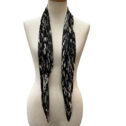 ♪♪ ISSEY MIYAKE イッセイミヤケ PLEATS PLEASE スカーフ 総柄 カーキ Bランク