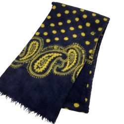 45rpm 45アールピーエム マフラー ウール ネイビー Bランク