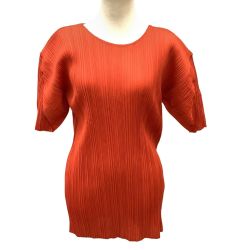 ISSEY MIYAKE イッセイミヤケ PLEATS PLEASE カットソー SIZE 4 PP43-JK602 オレンジ Bランク
