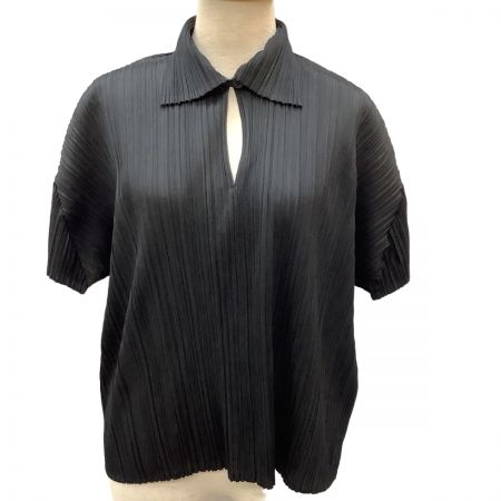  ISSEY MIYAKE イッセイミヤケ PLEATS PLEASE 変形 カットソー  PP31-JK163 ブラック