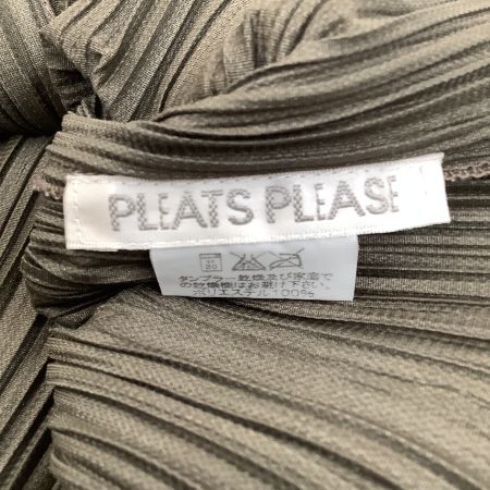 ISSEY MIYAKE イッセイミヤケ PLEATS PLEASE シャツ SIZE 4 PP13-JJ104 カーキ