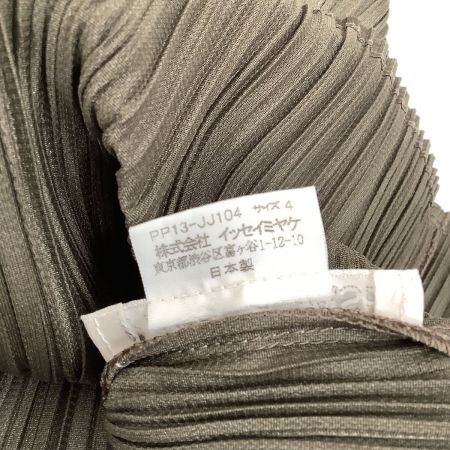 ISSEY MIYAKE イッセイミヤケ PLEATS PLEASE シャツ SIZE 4 PP13-JJ104 カーキ