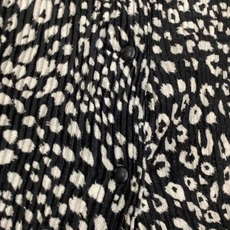  ISSEY MIYAKE イッセイミヤケ プリーツ スカート ベロア ヒョウ柄 レオパード SIZE M IM63-FG907 ブラック