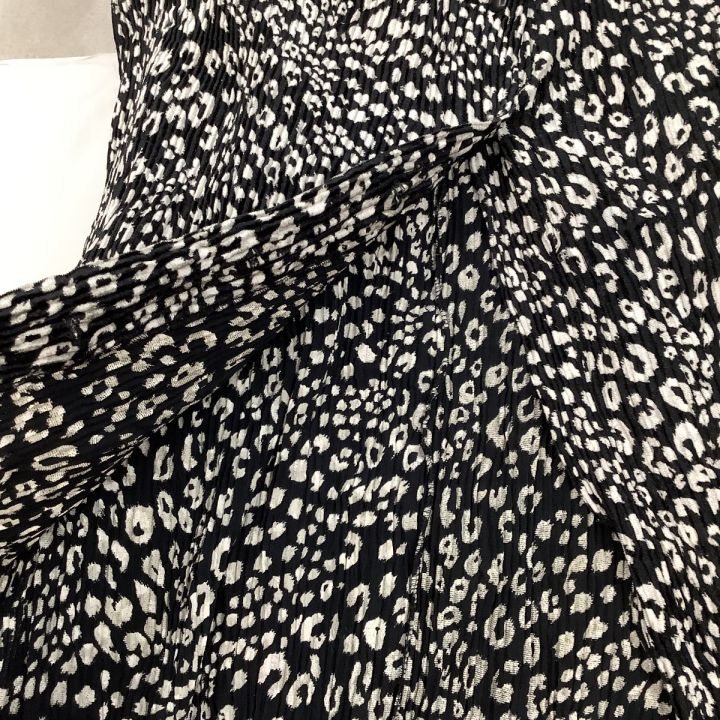 ISSEY MIYAKE イッセイミヤケ プリーツ スカート ベロア ヒョウ柄 