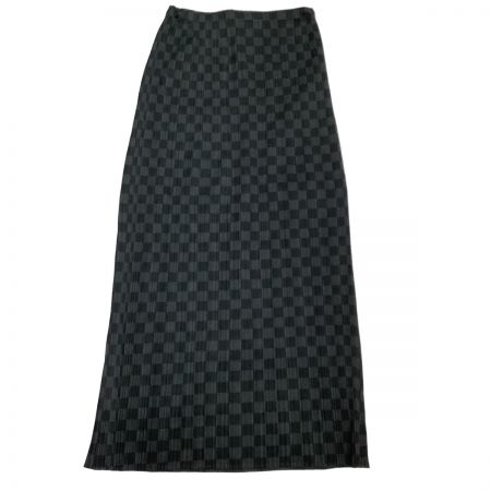  ISSEY MIYAKE イッセイミヤケ PLEATS PLEASE スカート チェック SIZE 4 PP31-JG965 グレー