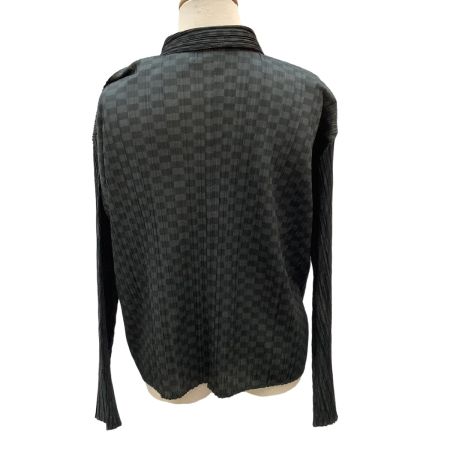 ISSEY MIYAKE イッセイミヤケ PLEATS PLEASE シャツ チェック SIZE 3 PP31-JJ962 グレー