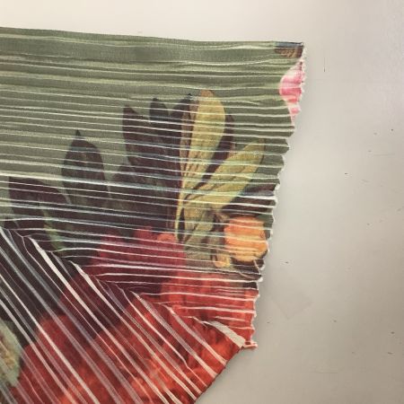 ISSEY MIYAKE イッセイミヤケ PLEATS PLEASE カットソー 花柄 SIZE 4 PP44-JK602 カーキ